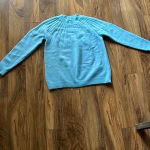 cashmere / nylon blend crew neck sweater